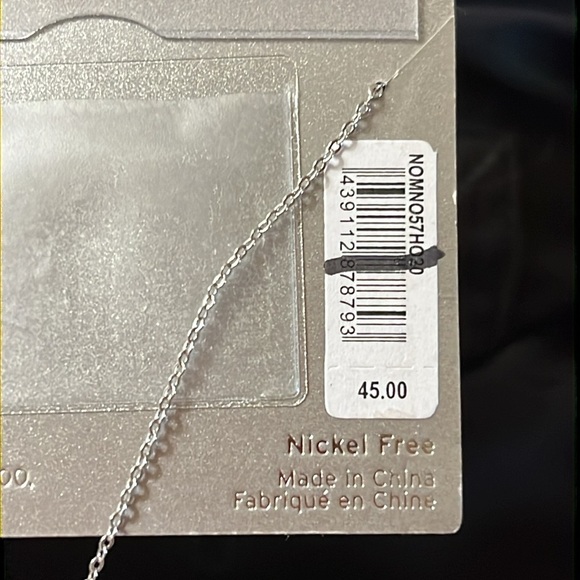 Nordstrom Silver Petite U Initial Necklace- Cubic Zirconia- Nickel Free - Picture 4 of 6